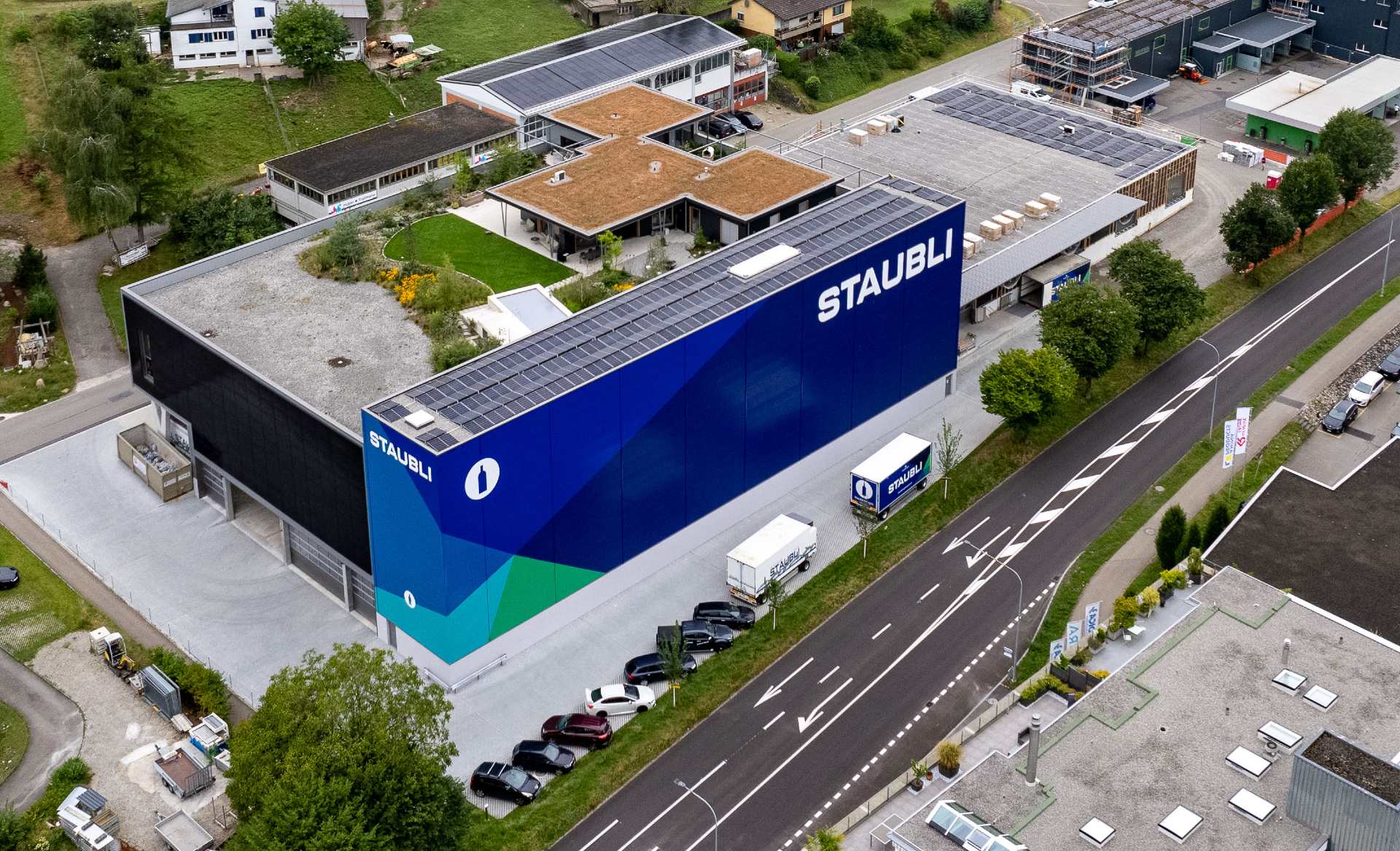 Hochregallager Staubli-Banz Getränke AG Muri, Bild ©Köbi Schenkel